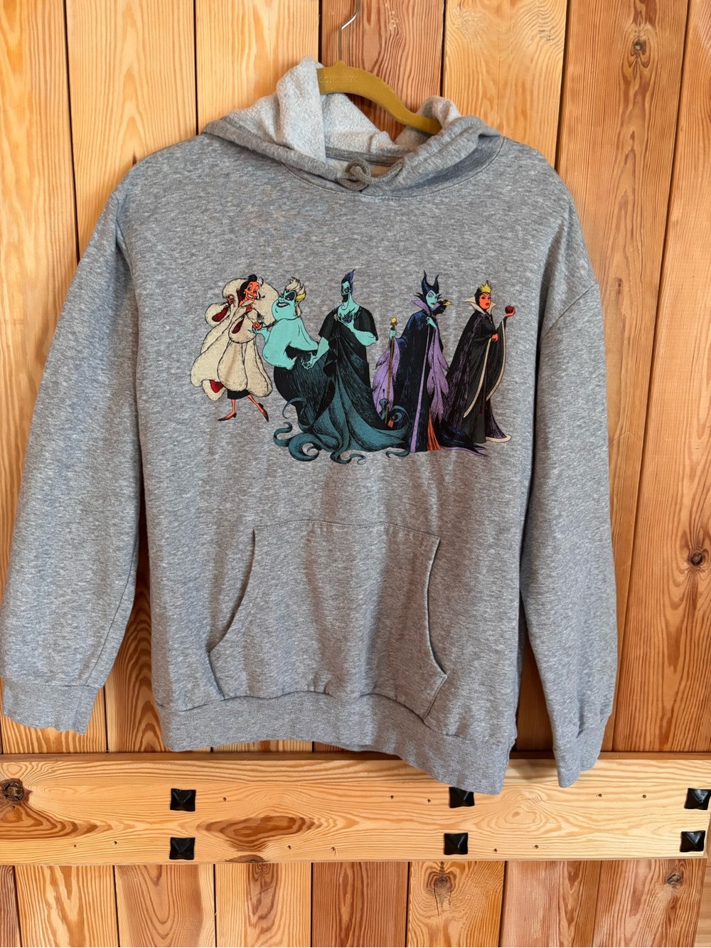 Disney Gray Villains Graphic Hoodie Sweatshirt - Women's- runs small
